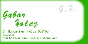 gabor holcz business card